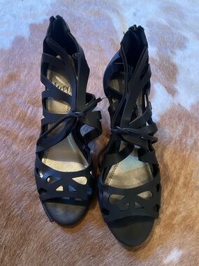 Impo Black Heeled Sandals